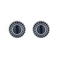 Amy and Annette Sterling Silver Onyx Artisan Stud Earrings