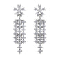 Sterling Silver Drop earring with Simulated Diamonds