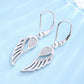 Sterling Silver Leverback Angel Earring with crystals