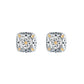 Sterling Silver Two Tone Artisan Stud Earring
