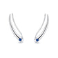 18K White Gold Climber with Genuine Crystals