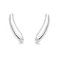 18K White Gold Climber with Genuine Crystals