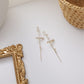 14k Gold Plated Pull-Through Climber Crawler Earring with crystals