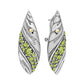 Bali Filigree Artisan Oval Drop Earrings with Citrine Gemstones