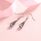 Bali Filigree Artisan Cone Drop Earrings with Simulated Diamonds