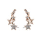 18K Gold-Plated Star Earring Climber with Genuine Crystals