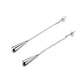 Sterling Silver Water Drop Pull-Through Earrings