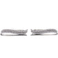 14K White Gold Double Wave Crystal Climber Earrings