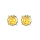 14K Gold and Sterling Silver Stud Earrings In Sapphire. Emerald and Citrine Options