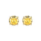14K Gold and Sterling Silver Stud Earrings In Sapphire. Emerald and Citrine Options