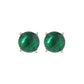 14K Gold and Sterling Silver Stud Earrings In Sapphire. Emerald and Citrine Options