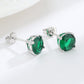 14K Gold and Sterling Silver Stud Earrings In Sapphire. Emerald and Citrine Options