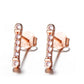 Minimalist 18K Rose Gold over Sterling Silver Morganite Bar Earring