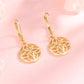 14K Gold and Sterling Silver Lever-Back Celtic Earring