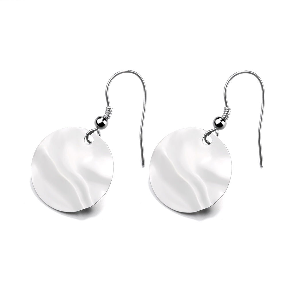 Sterling Silver Hammered Hook Earrings