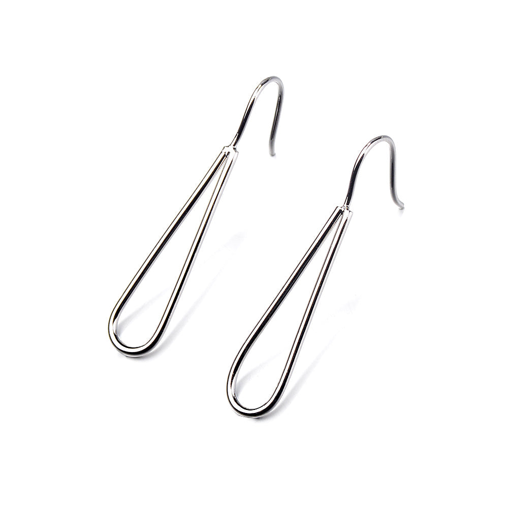 Pull Through Open Waterdrop Dangle Earring