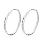 Amy and Annette Diamond Cut Sterling Silver Hoop Earrings (30mm)