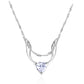Guardian angel pendant with a heart-shaped Simulated Diamond