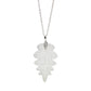 18K Gold and White Gold 24" Handmade Natural Oak Leaf Pendant Necklace