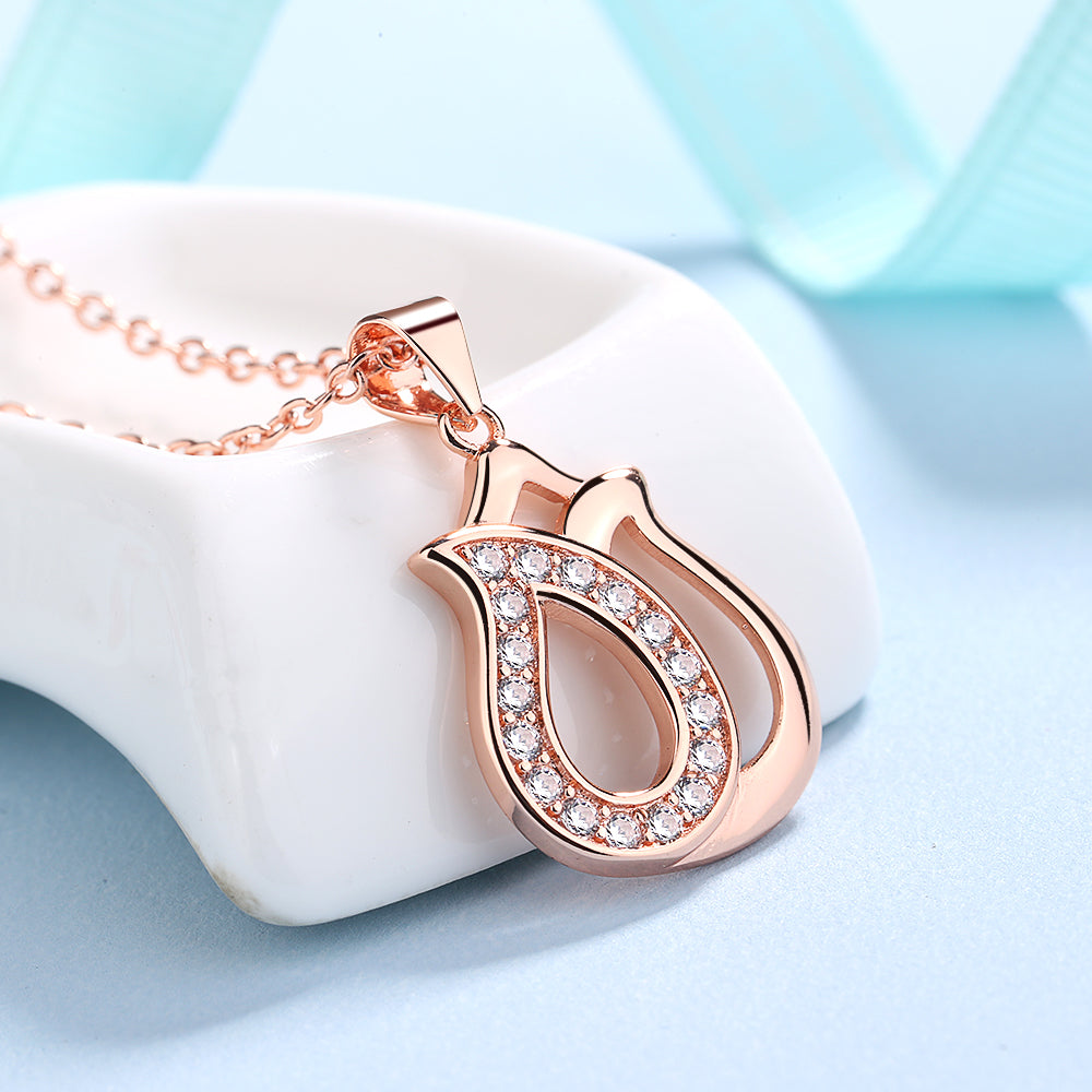 18K Rose Gold over Sterling Silver Rose Bud with Singapore chain