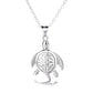 Sterling Silver Celtic Turtle Pendant Necklace