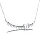 Sterling Silver Butterfly perched on Branch Necklace