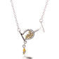 18K White Gold Spilled Wine Necklace Made with Simulated Diamonds