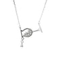 18K White Gold Spilled Wine Necklace Made with Simulated Diamonds