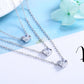 Sterling Silver and Tri-Tone Three Layer Necklace with Crystals