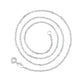 14K White Gold Wave Chain Necklace