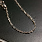14K White Gold Wave Chain Necklace