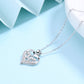 14K Gold or Sterling Silver MOM Heart Pendant Necklace with crystals  (Mom, Mother, Mama - Great Gift)