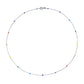Sterling Silver 7 Genuine Chakra Stationary Necklace