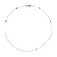 Sterling Silver 7 Genuine Chakra Stationary Necklace
