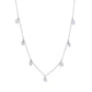 Sterling Silver Bib Necklaces with Genuine Crystals