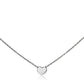 18K White Gold Heart Pendant Necklace