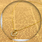 14K Gold Angel and Moon Pendant Necklace with Genuine Crystals