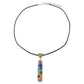 7 Genuine Chakra Healing Natural Stone Resin Pendant Necklace