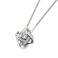 Sterling Silver Infinity Pendant Necklace with Simulated Diamonds