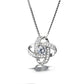 Sterling Silver Infinity Pendant Necklace with Simulated Diamonds