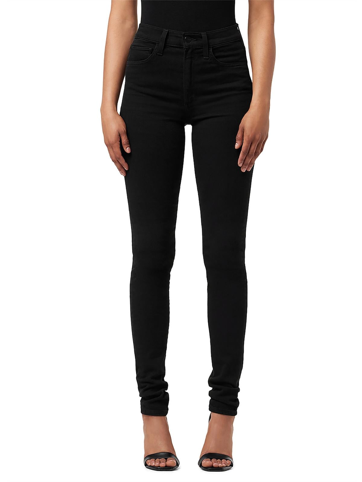 Joe s Womens Twiggy Solid Denim Skinny Jeans Black Size 27