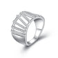 Sterling Silver Simulated Diamond Multi-Bar Ring