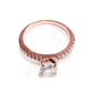 14K Rose Gold Engagement Ring with crystals