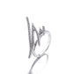 14K Gold Plating Zig Zag Crystal Ring