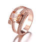 18K Rose Gold Champagne Cubic Zirconia Cocktail Ring