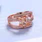 18K Rose Gold Champagne Cubic Zirconia Cocktail Ring