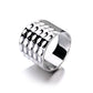 Sterling Silver Hammered Dimple Statement Ring