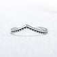 Sterling Silver Chevron Adjustable Millgrain Ring
