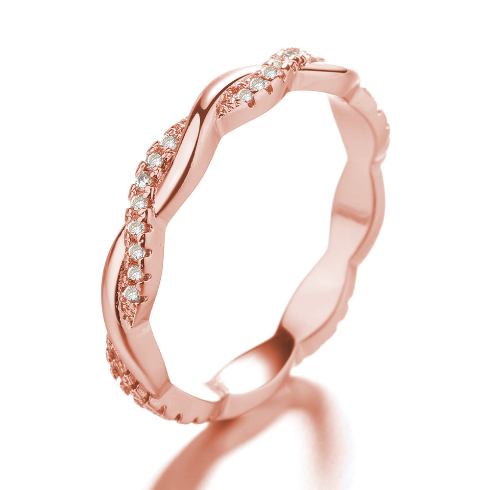 18K Gold Crossover Ring