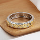 Two-Tone Dragonfly and Floral Band Ring